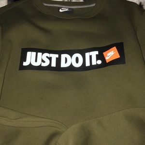 Olive green Nike sweatshirt